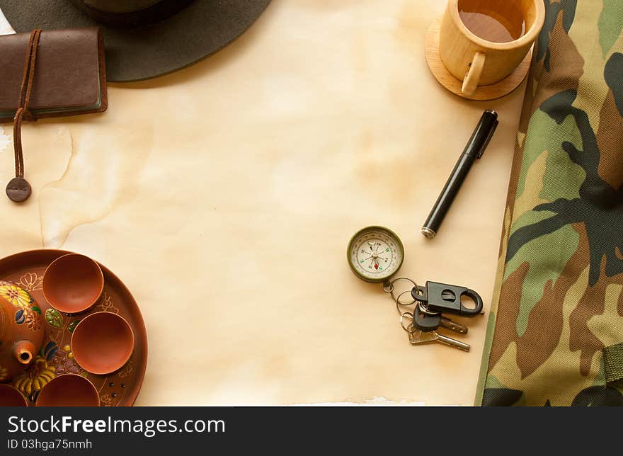 Old paper and instruments