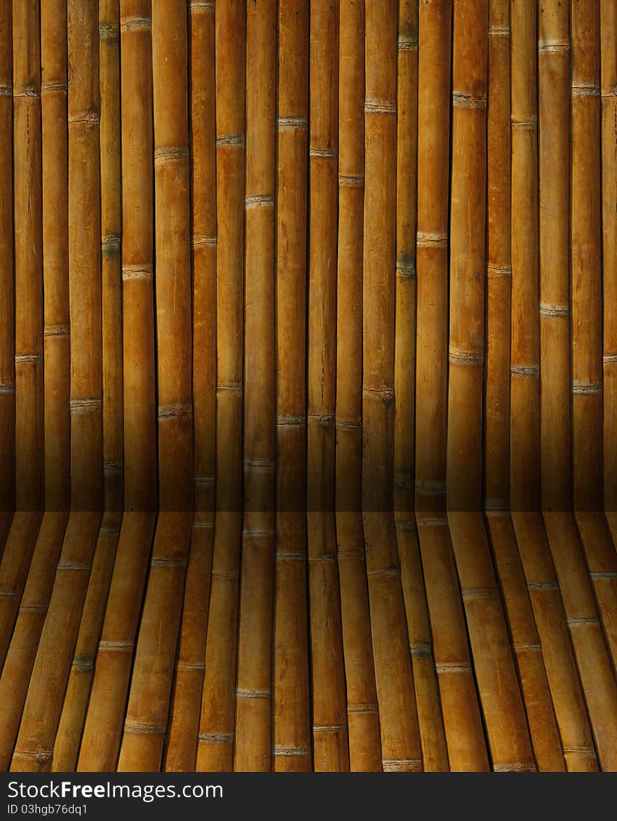 Close-up bamboo background texture with columns