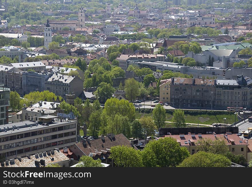 Panoramic view of Vilnius, Lithuania