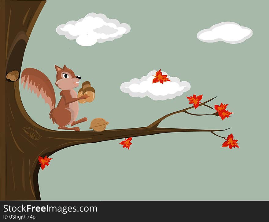 Illustration Of A Squirrel