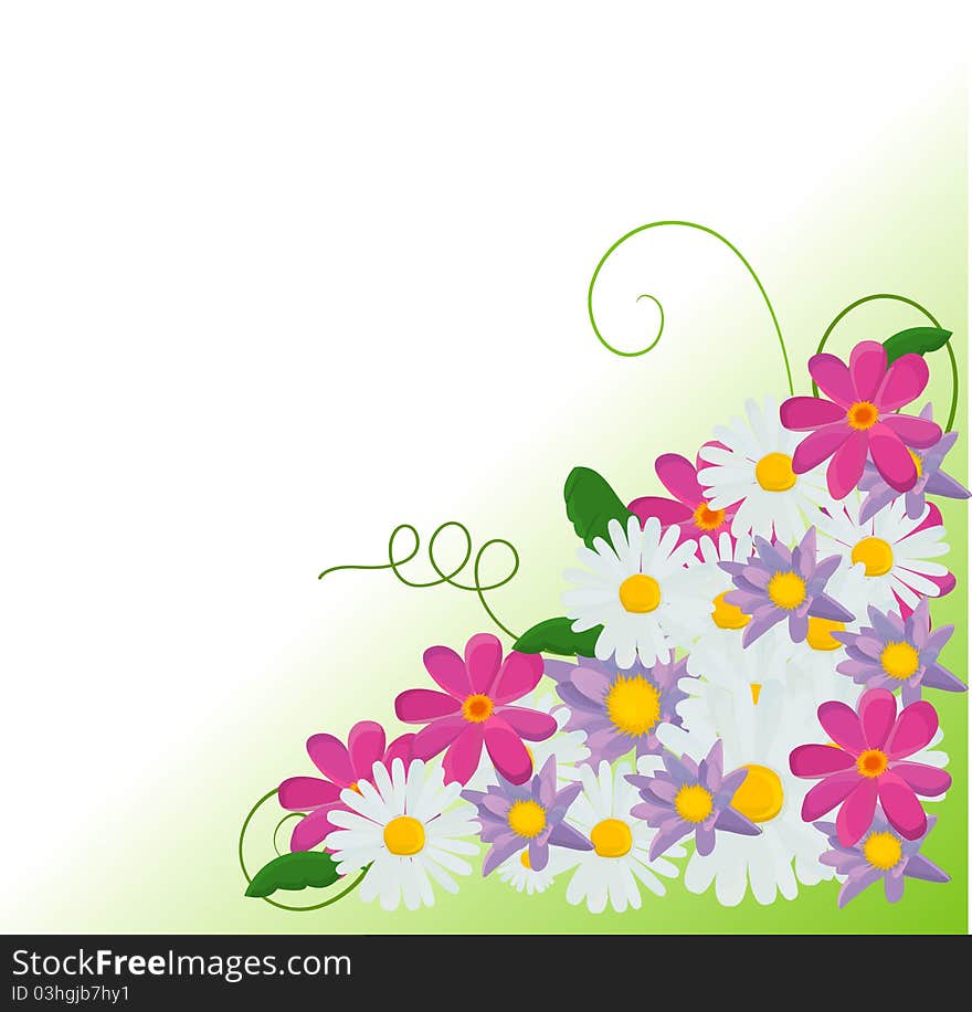 Abstract floral background with place for your text