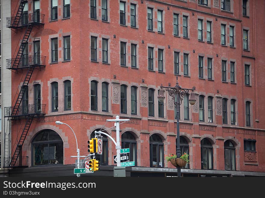 Old tower front from a building in New York City. Old tower front from a building in New York City