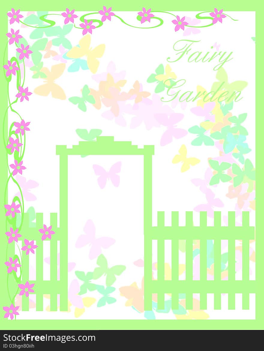 Pastel fairy garden