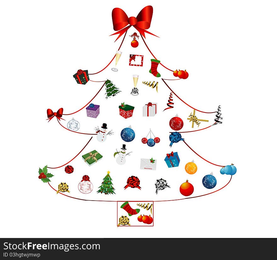 Christmas Tree Icon Set