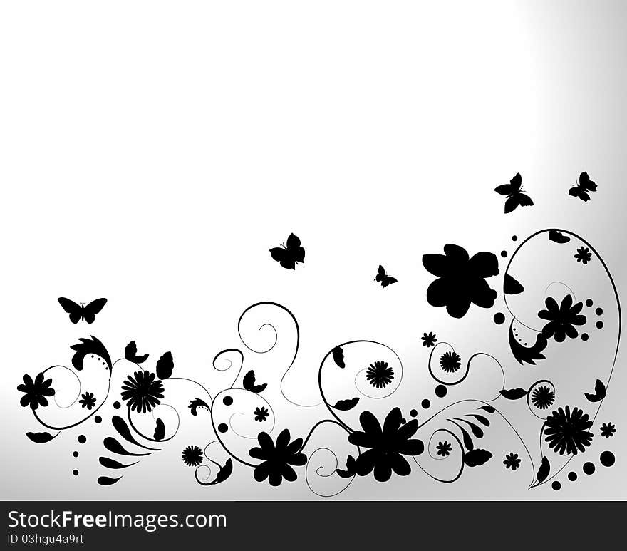 Abstract floral background, element for design.