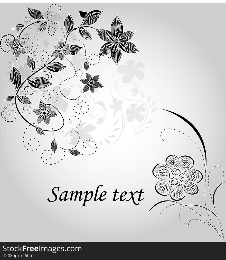 Beautiful floral abstract design illustration