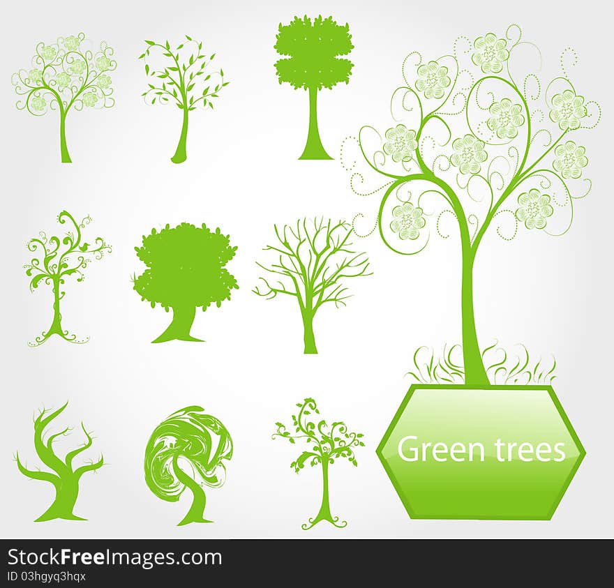 Eco green trees