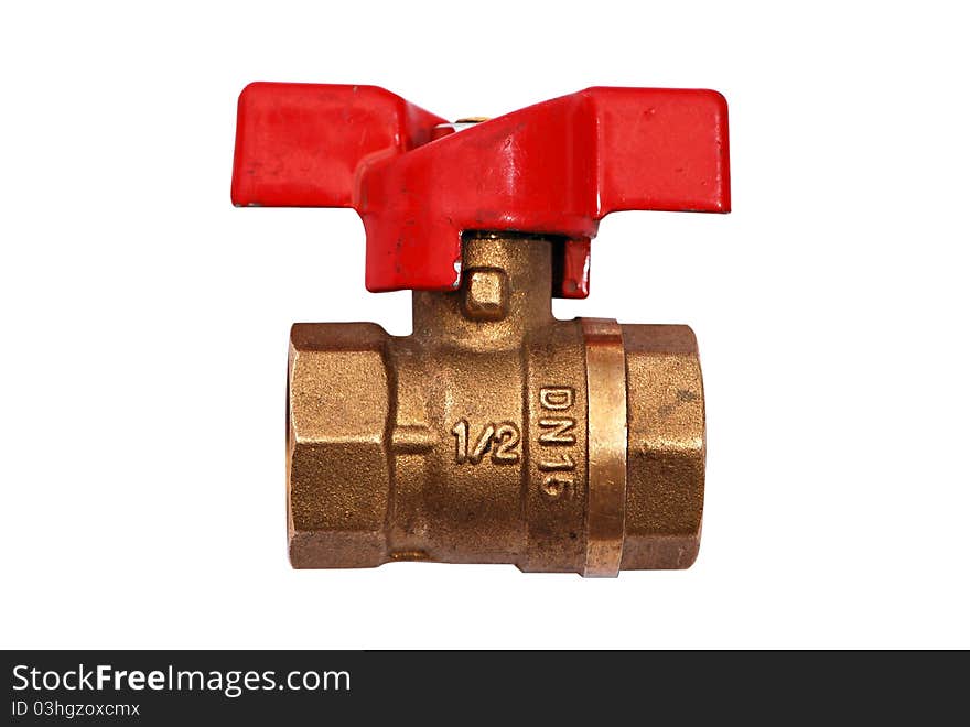 Brass Valve with red handle