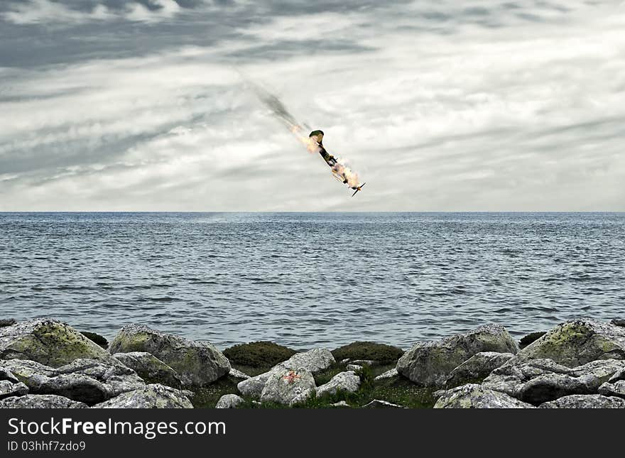 Plane crashes into the sea