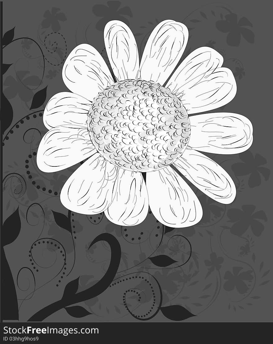 Illustration of a decorative flower background...