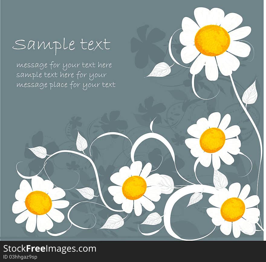 Floral background, greeting card