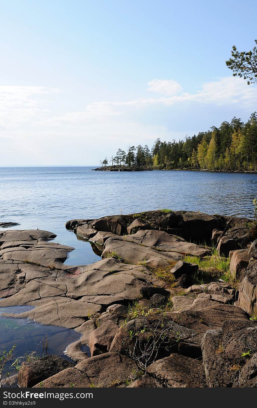 Russian north - Onego lake in Kareliya