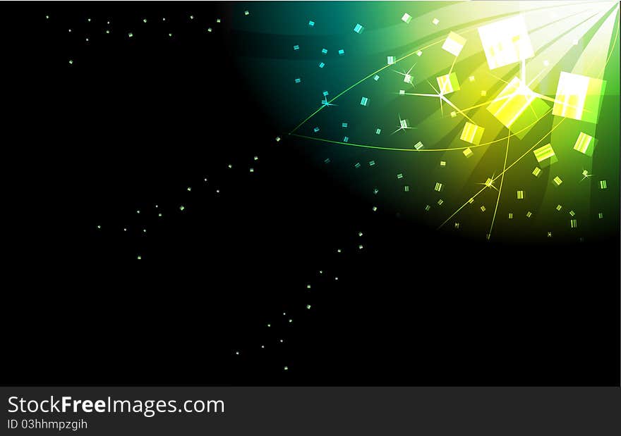 Abstract green background. Vector illustration