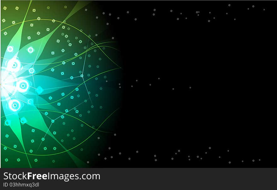 Abstract green background. Vector illustration