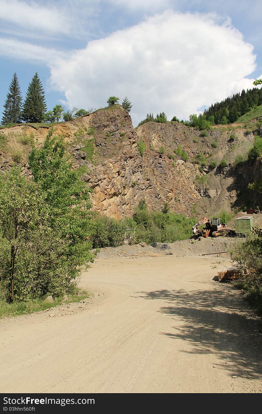 Stone quarry lanscape