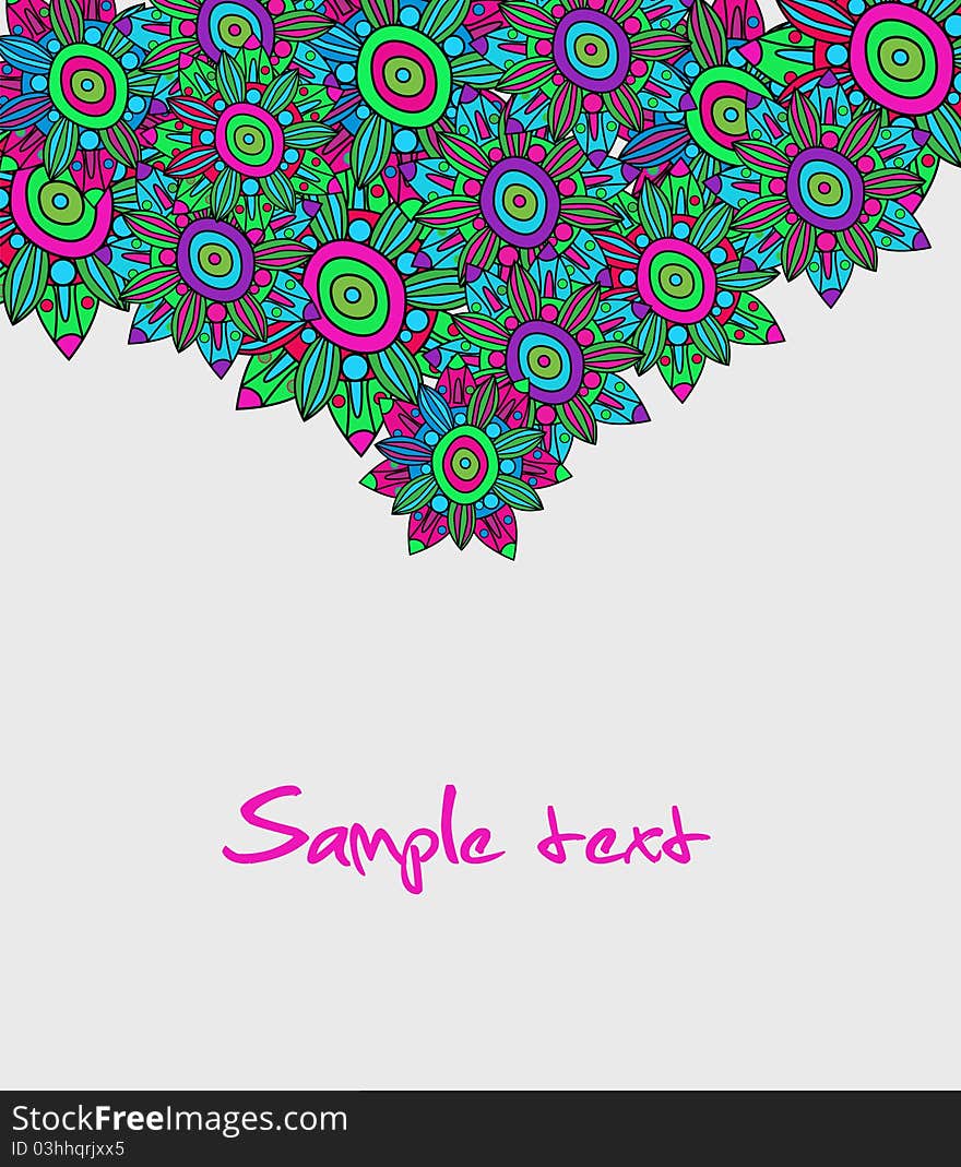 Abstract dark background with multicolor floral pattern. Abstract dark background with multicolor floral pattern