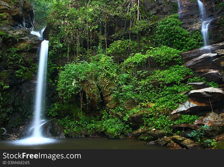 The Waterfall In The North Of Thailand