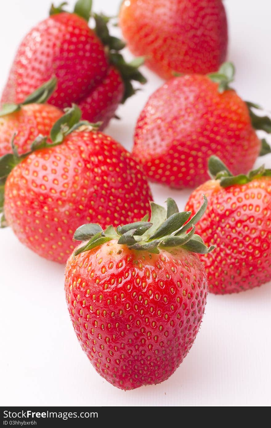 Strawberry on the white background