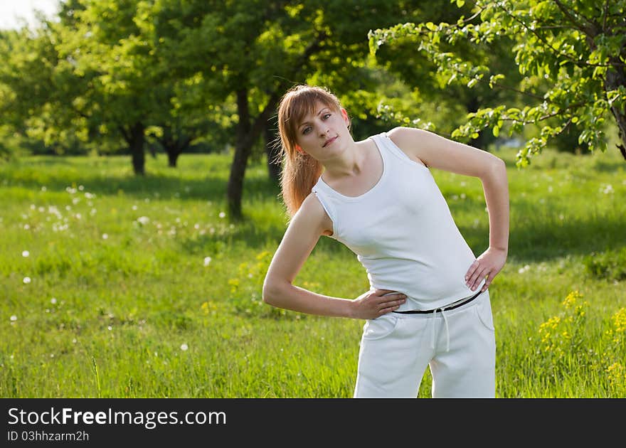 Girl makes the slopes in the park