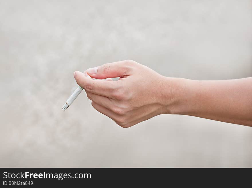 Hand Holding Cigarette