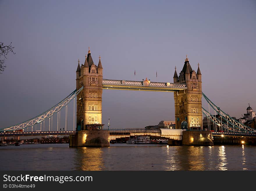 Tower Bridge at dusk