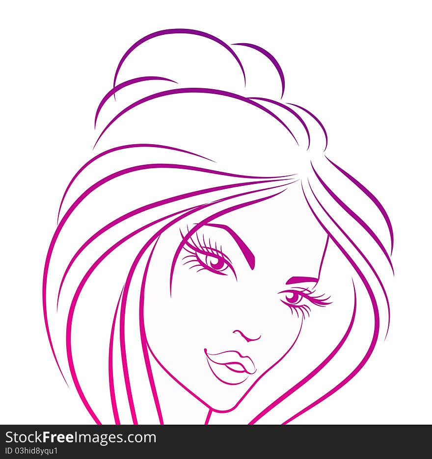 Beautiful sexy woman,illustration for a design