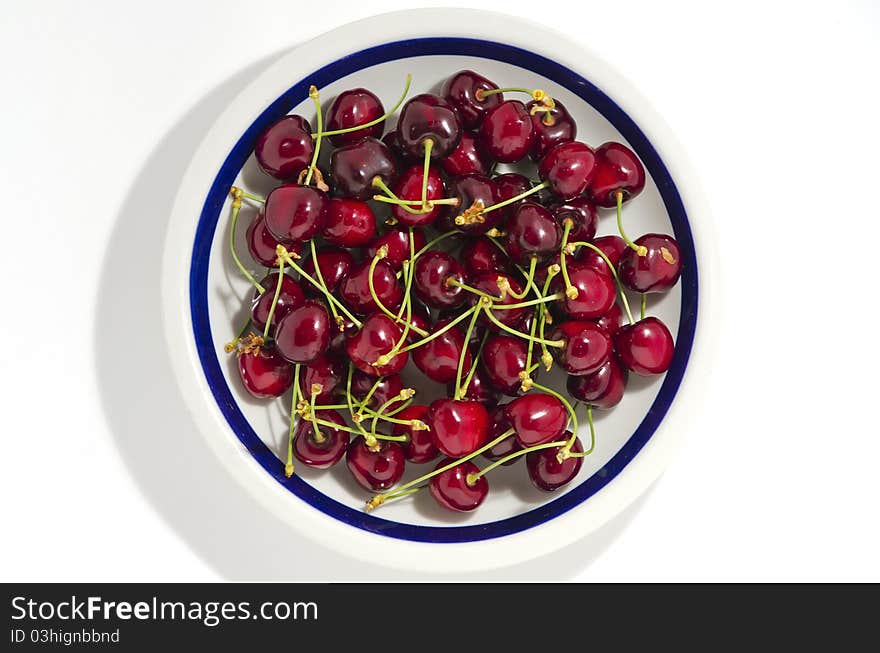 Plate of cherries