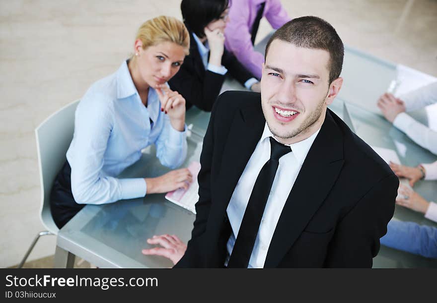 Group of business people at meeting