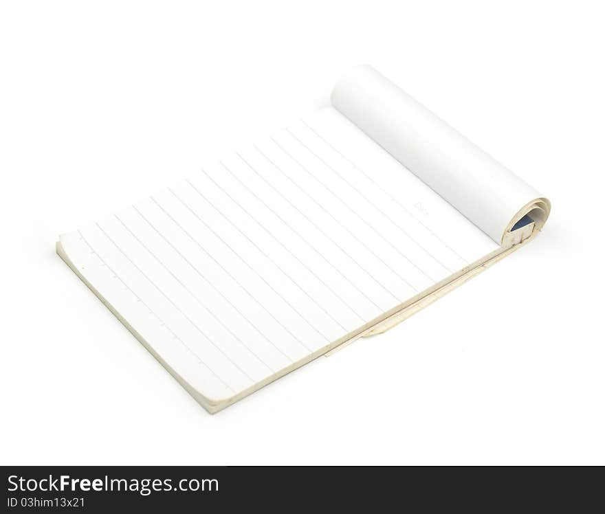 Blank Paper tablet on white background