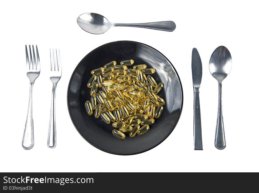 Vitamins On Plate