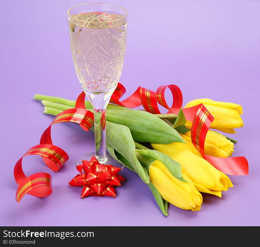 Wine And Tulips