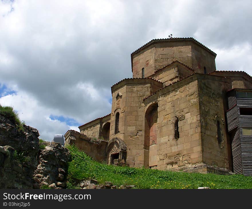 Jvary Monastery (Monastery of the Cross) is a Georgian Orthodox Monastery of the 6th century near Mtskheta (World Heritage Site). Jvary Monastery (Monastery of the Cross) is a Georgian Orthodox Monastery of the 6th century near Mtskheta (World Heritage Site)