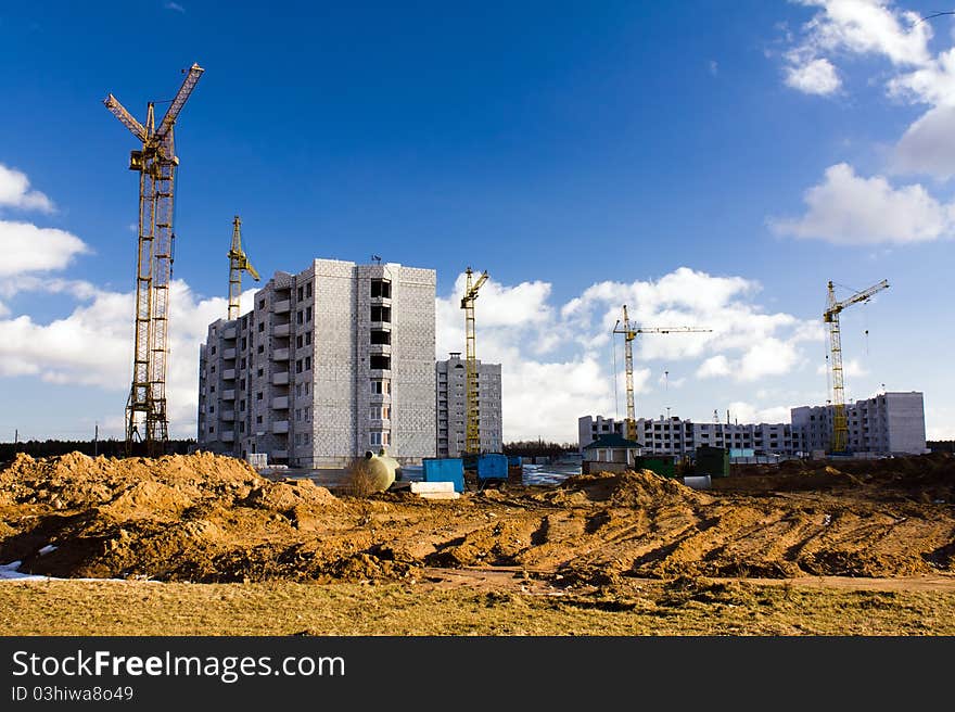 Building of many-storeyed houses