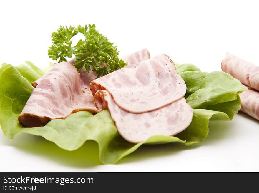 Ham sausage with parsley