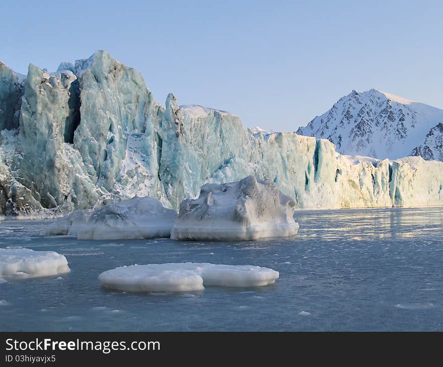 Antarctic winter landscape - glacier