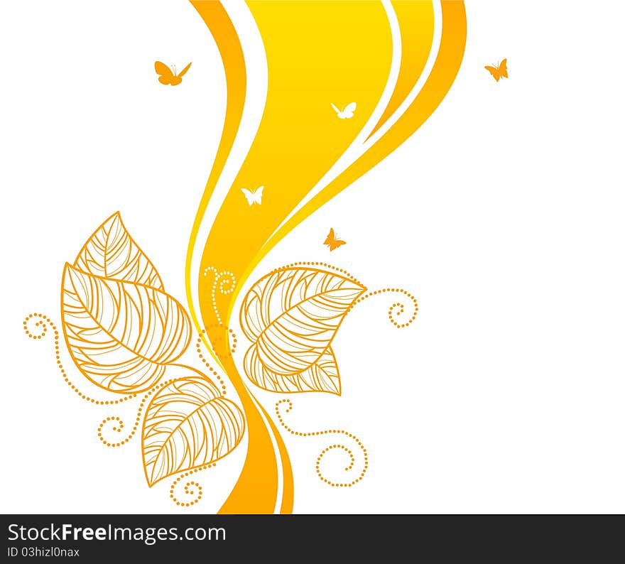 Vector illustration of Floral background