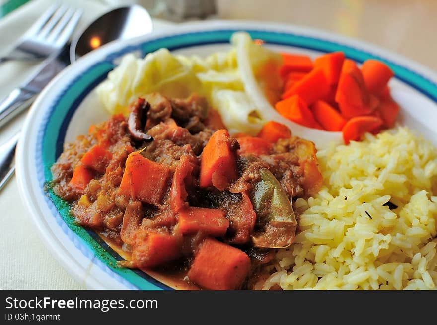 Closeup Of Carrot And Potato Spicy Delicacy