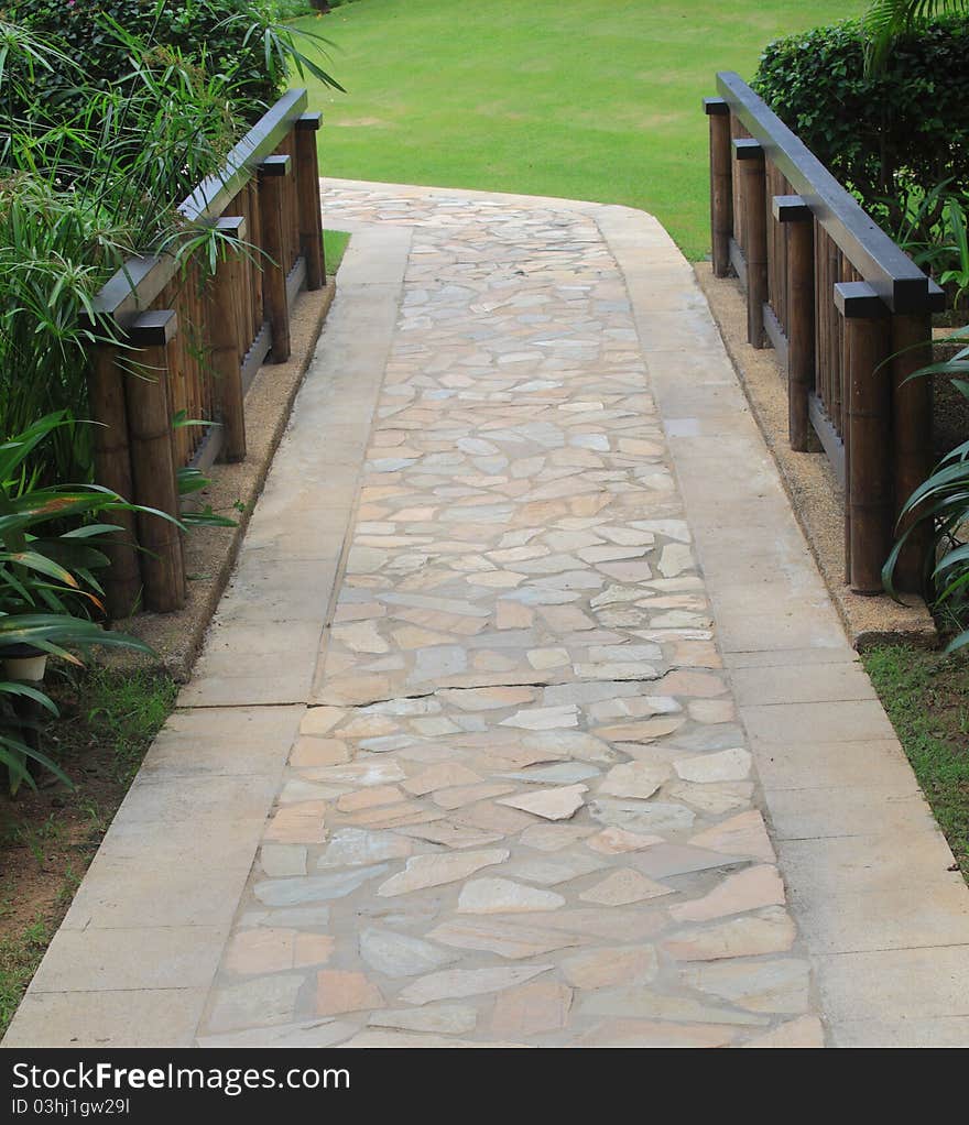 Traditional chinese bridge in the park