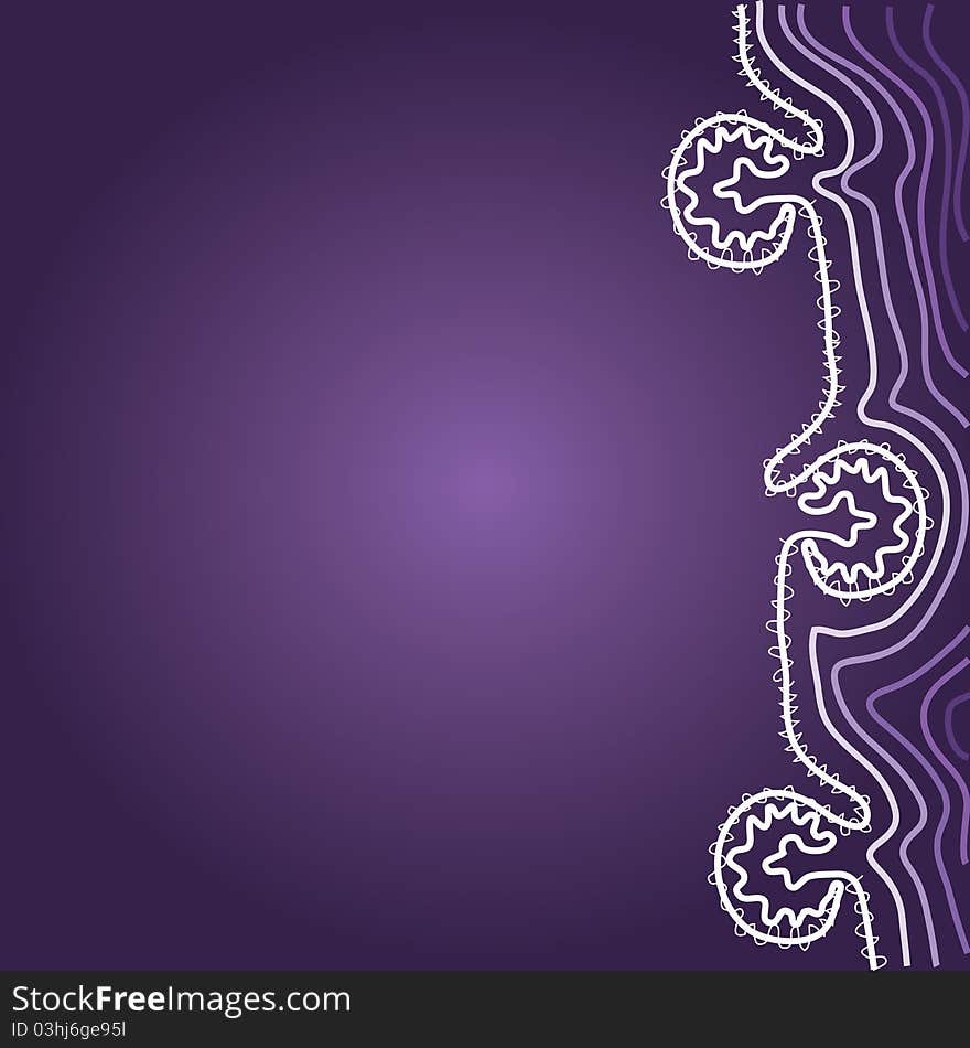 Vector purple abstract lace border. Vector purple abstract lace border