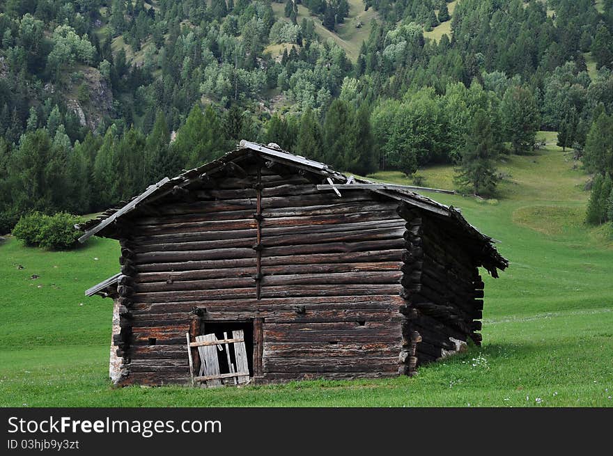 Photo of a deserted cabin taken in Trentino Alto Adige. Photo of a deserted cabin taken in Trentino Alto Adige