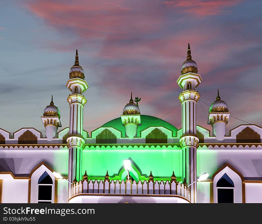 Muslim (Arab) Mosque, Kovalam, Kerala, India