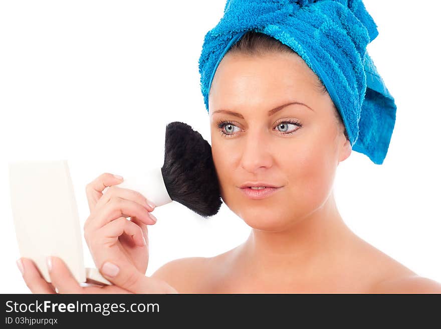 Young Woman Applying Makeup