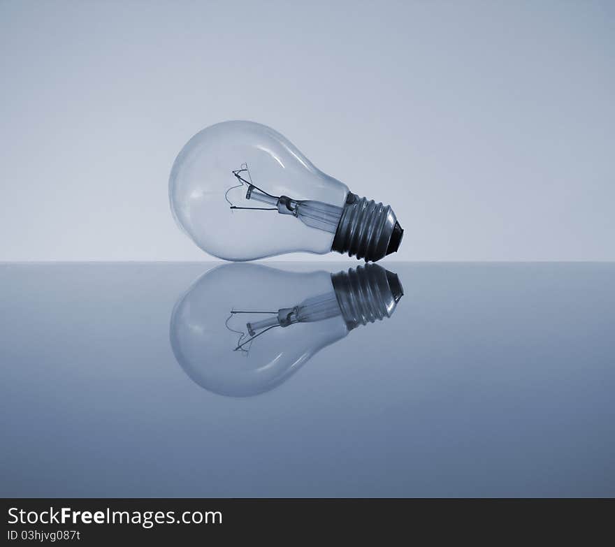 Mirror image of a bulb. Mirror image of a bulb.