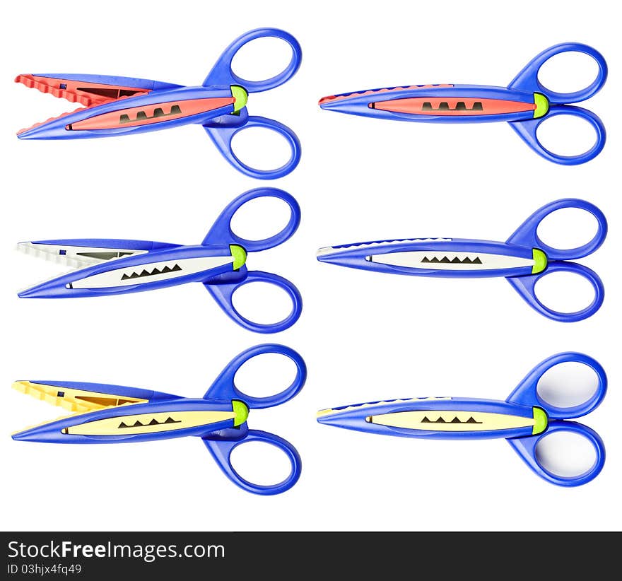 Colorful zigzag scissors