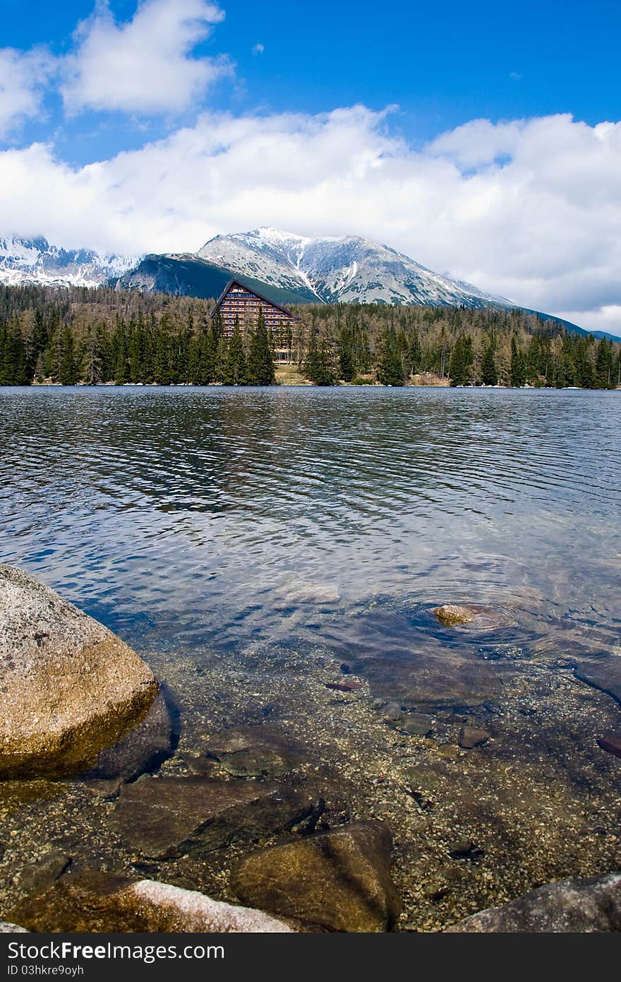 Transparent lake in high tatras