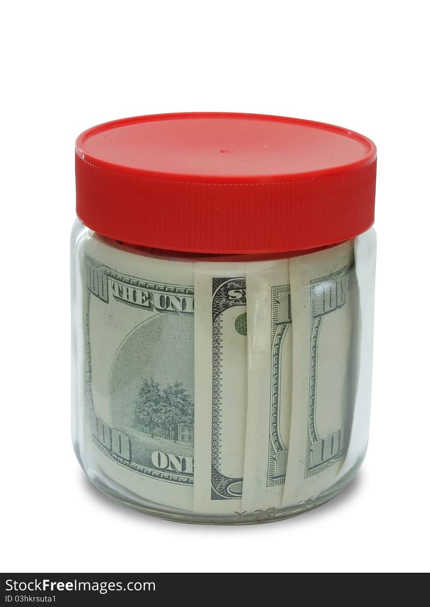 Banknote in jar