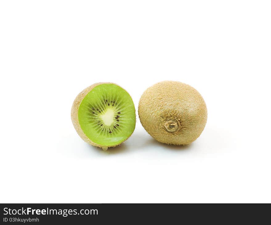 Isolated kiwi fruit on white background. Isolated kiwi fruit on white background