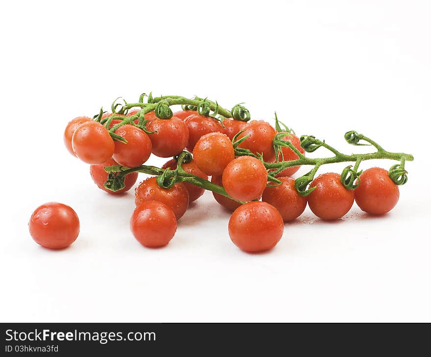 Red tomatoes on white background. Red tomatoes on white background