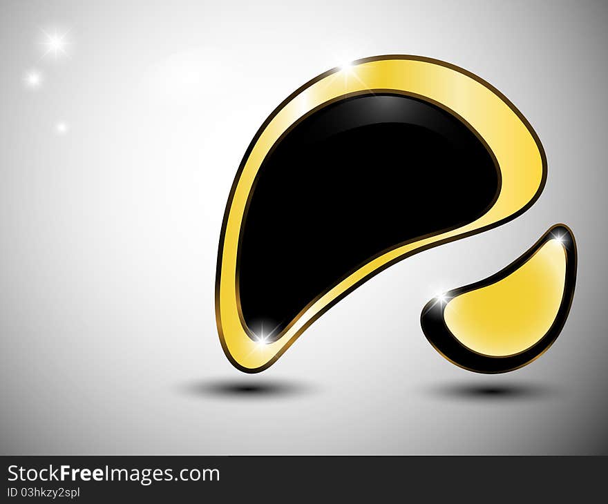 Glossy black speech bubble 4. Glossy black speech bubble 4