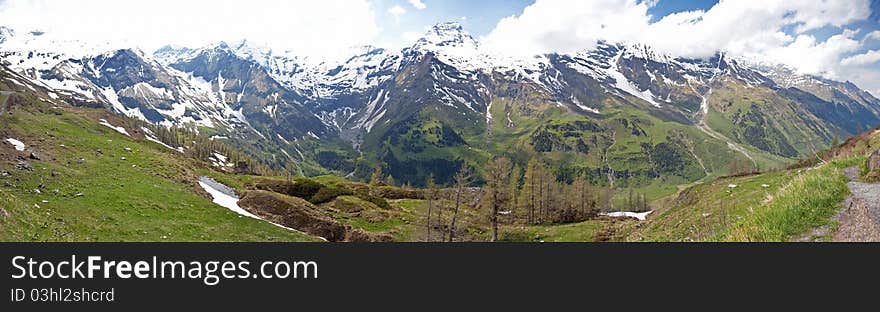 View at alpine mountain peaks in Austria. View at alpine mountain peaks in Austria